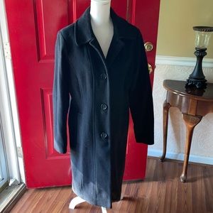 Anne Klein black wool coat.  Button up sz 16